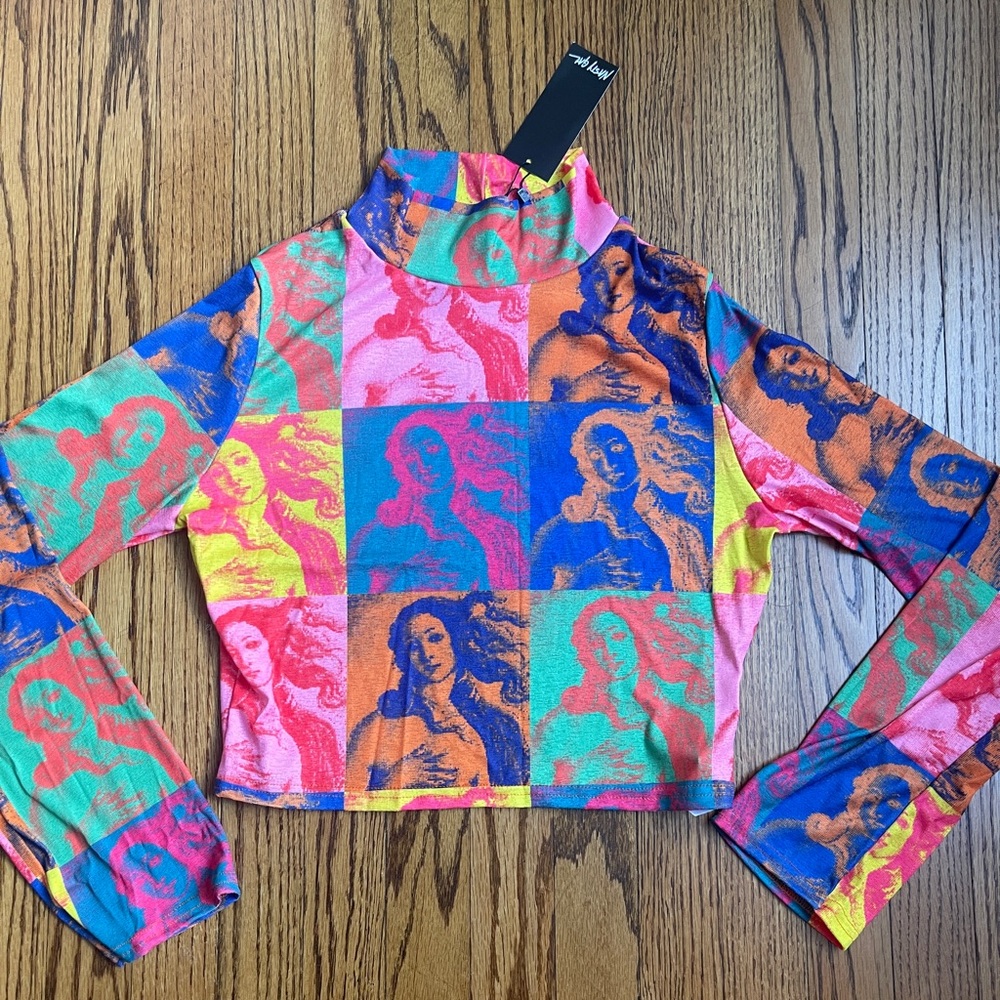 Nasty Gal Printed Cop Top